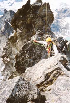 1988-021 Me Forbidden Peak Climb 1988 Summit Ridge 1.jpg